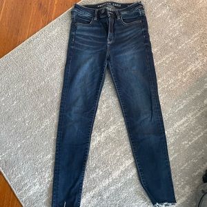 American eagle dark blue super stretch size 4 jeans.